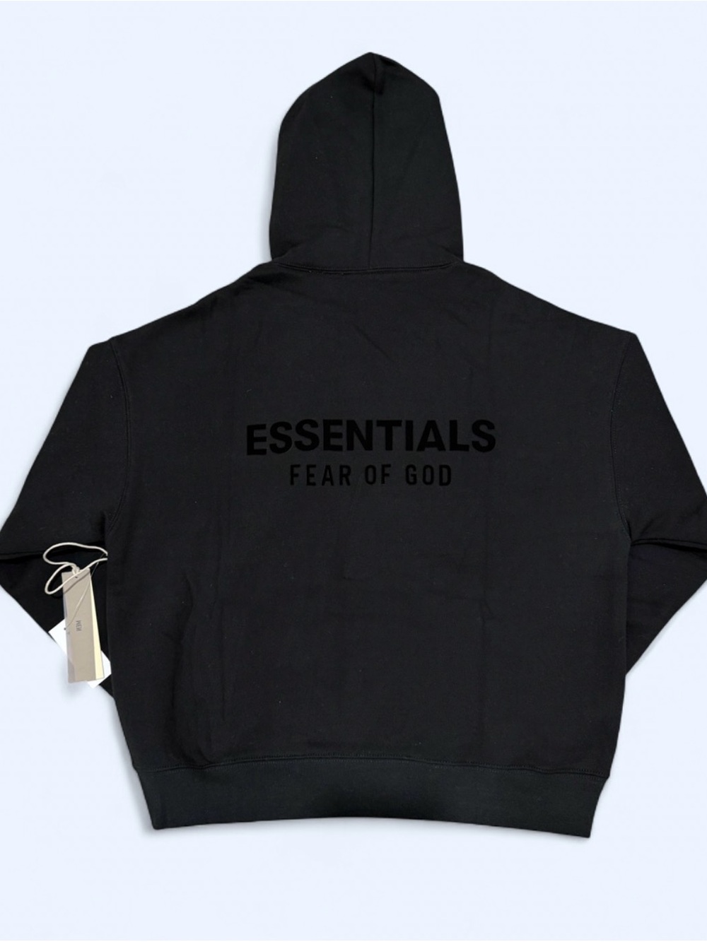 Essentials Black Pullover Hoodie with Front Pocket xL